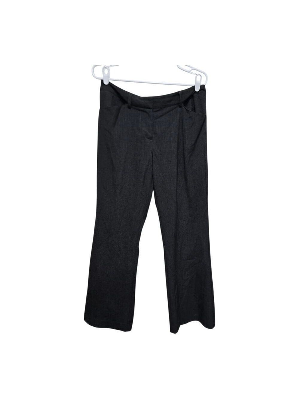 Chico's Gray Pull-On Stretch Trouser Pants Career Office Straight Leg 0 ShortPul